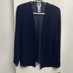R&M Richards Midnight Blue Light Sheer Jacket  Size 8 NEW